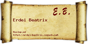 Erdei Beatrix névjegykártya